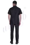 Chef Coat Black Deluxe Short Sleeve
