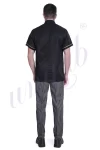 Chef Coat Black Deluxe Short Sleeve