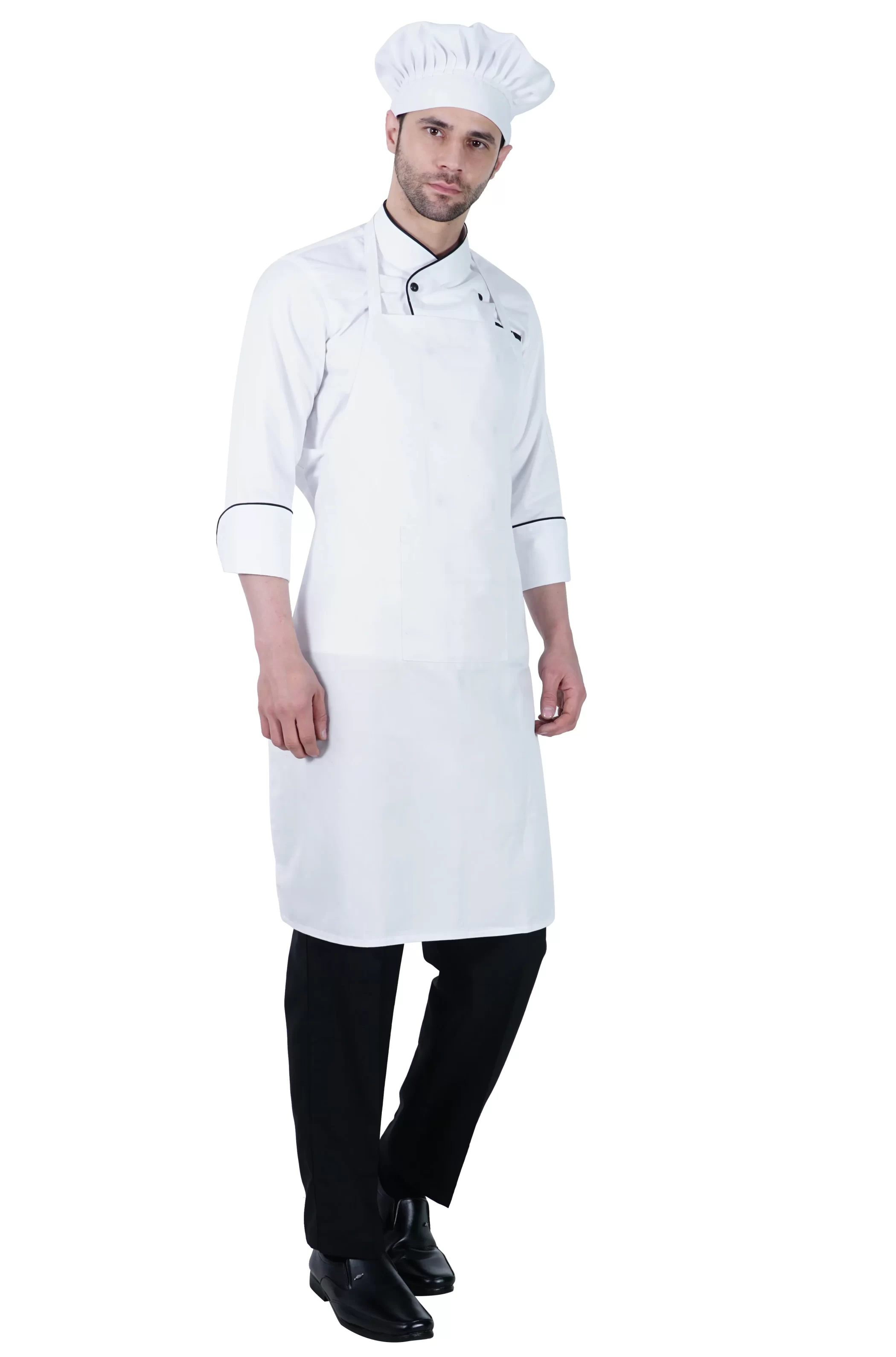 Bib Apron White (Pack of 5 Pcs)