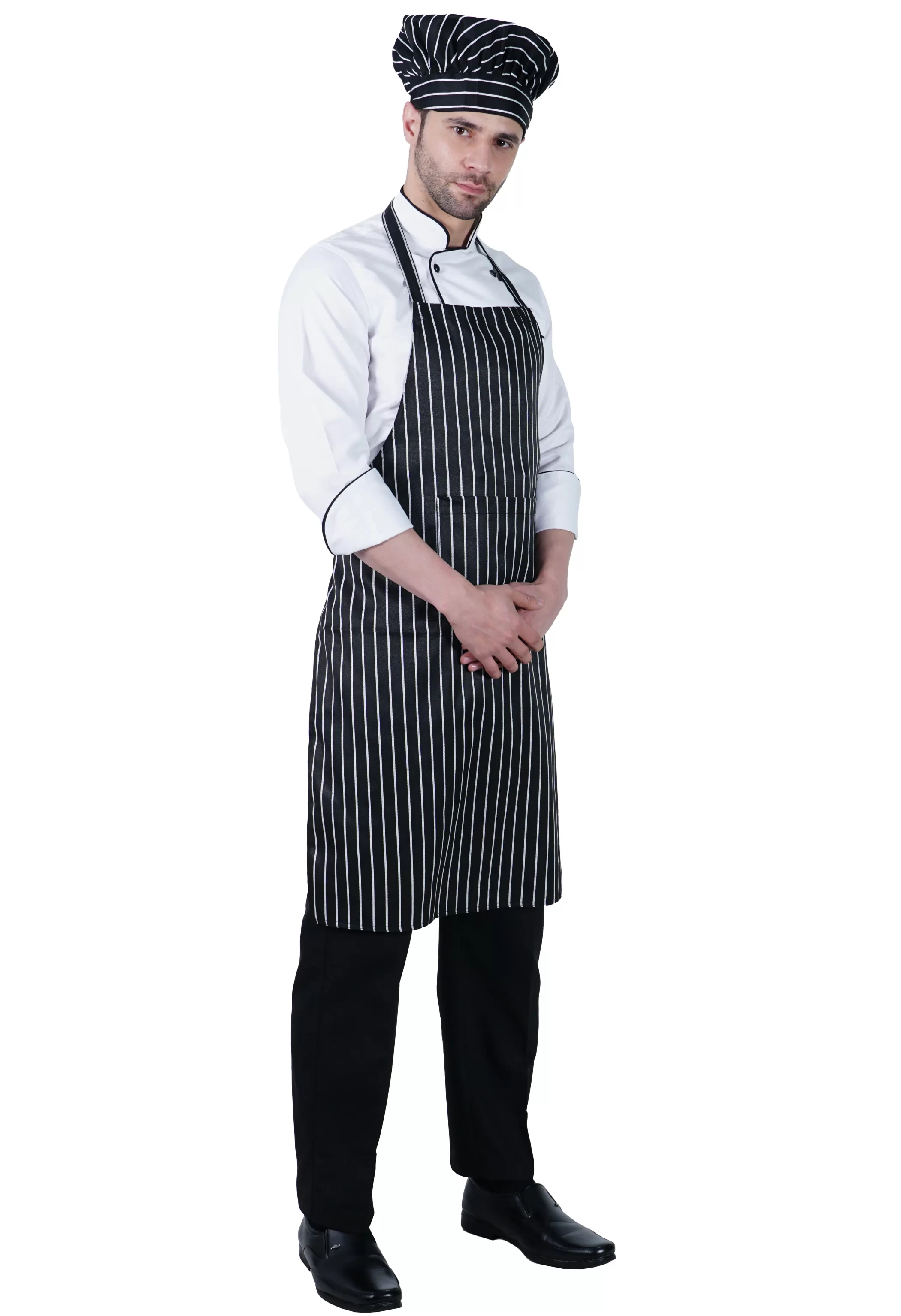 Bib Apron Chalk Striped (Pack of 5 Pcs)
