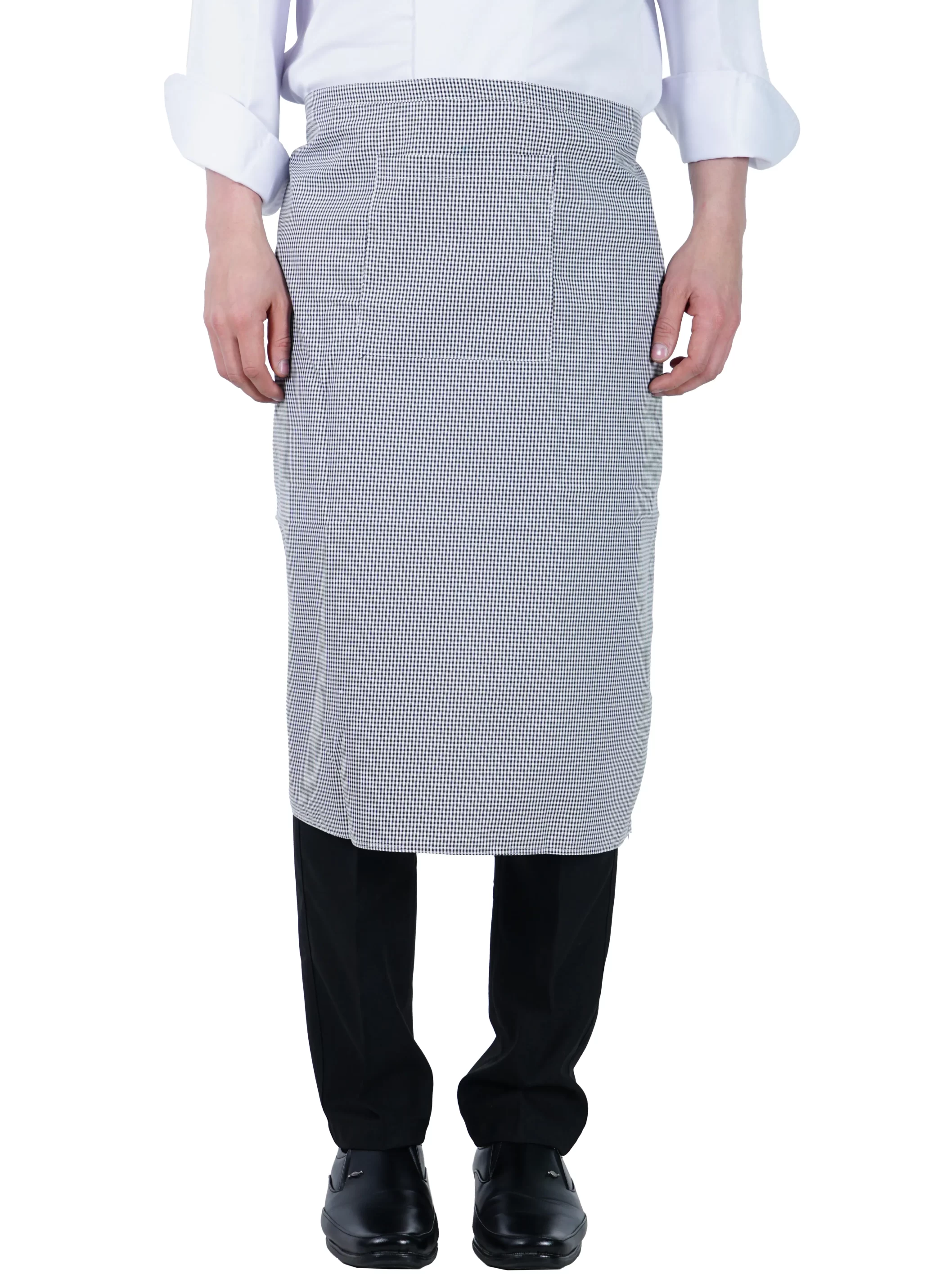 Half Apron Black & White Checkered (Pack of 5 Pcs)