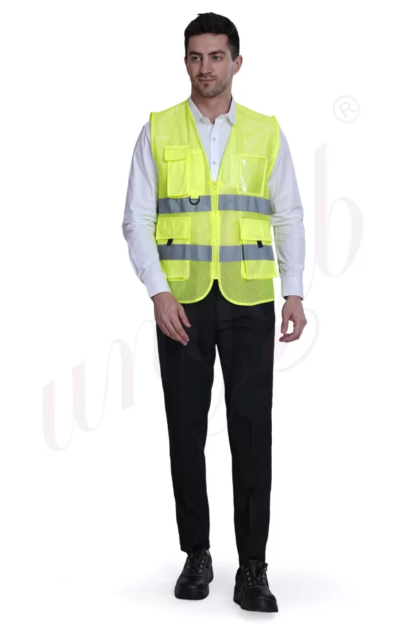 Reflective Jacket Front Zip Closure (Minimum Order 10 Pc's)