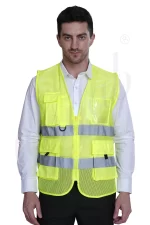 Reflective Jacket Front Zip Closure (Minimum Order 10 Pc's)