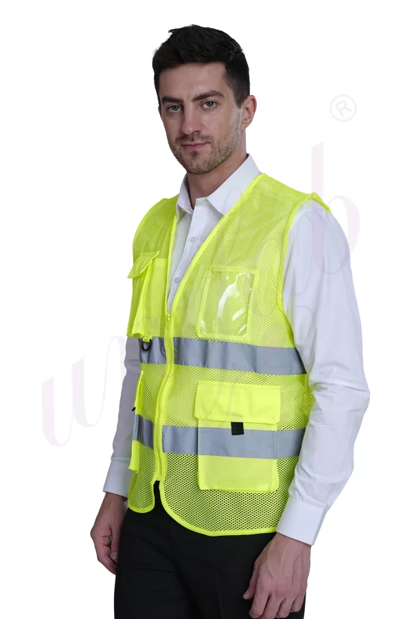 Reflective Jacket Front Zip Closure (Minimum Order 10 Pc's)