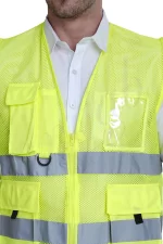 Reflective Jacket Front Zip Closure (Minimum Order 10 Pc's)