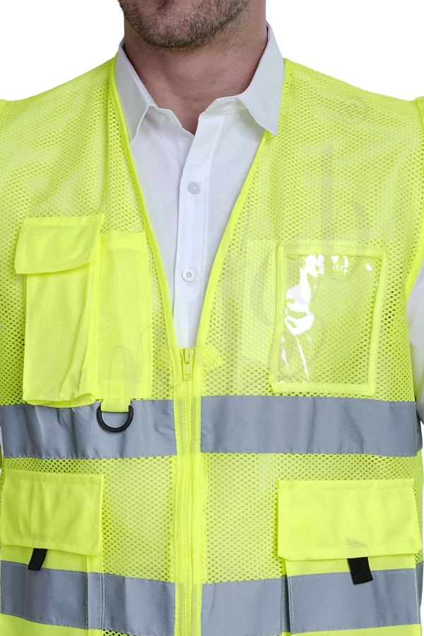 Reflective Jacket Front Zip Closure (Minimum Order 10 Pc's)