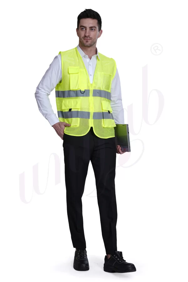 Reflective Jacket Front Zip Closure (Minimum Order 10 Pc's)
