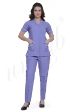 Nursing Uniform Set Purple with White Trim