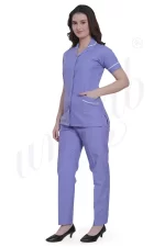 Nursing Uniform Set Purple with White Trim