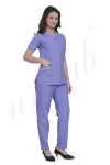 Nursing Uniform Set Purple with White Trim