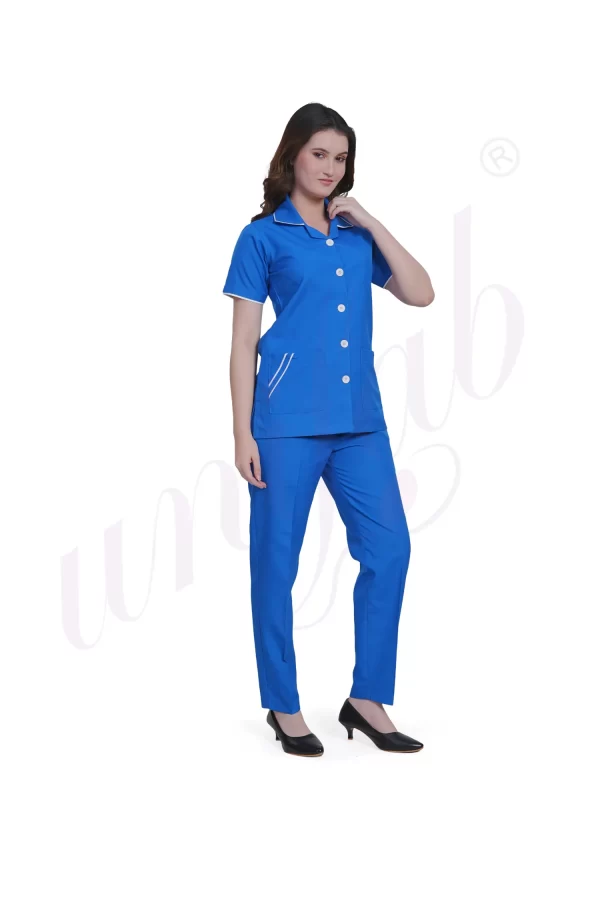 Nursing Uniform Set Royal with White Trim