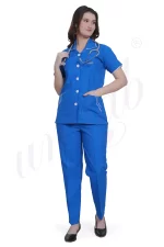 Nursing Uniform Set Royal with White Trim