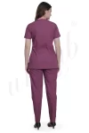 Medical Scrub Female Magenta with Pink Trim