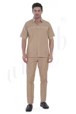 Nursing Male Uniform Beige and Off White Combination