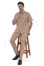 Nursing Male Uniform Beige and Off White Combination