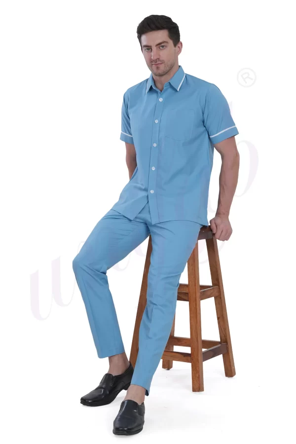 Nursing Male Uniform Blue and White Combination