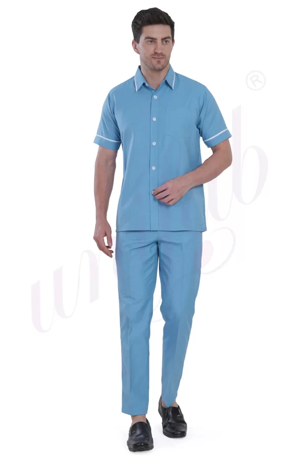 Nursing Male Uniform Blue and White Combination