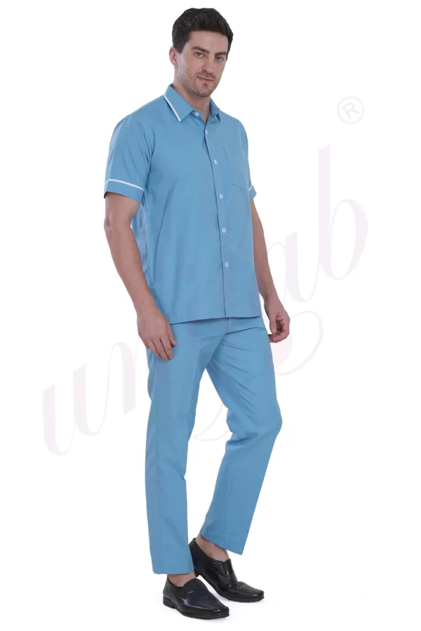 Nursing Male Uniform Blue and White Combination