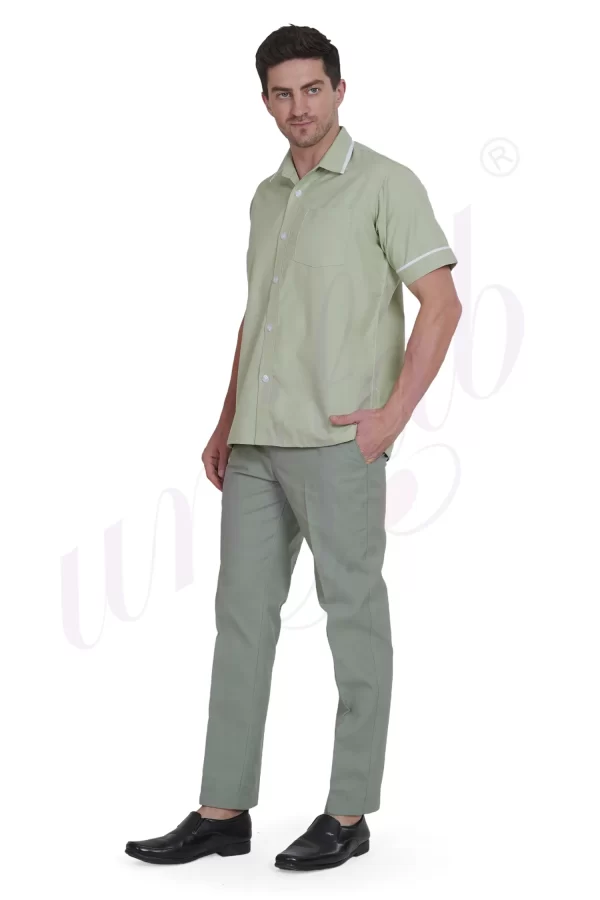 Nursing Male Uniform Green and White Combination