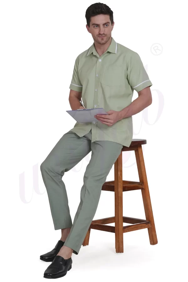 Nursing Male Uniform Green and White Combination