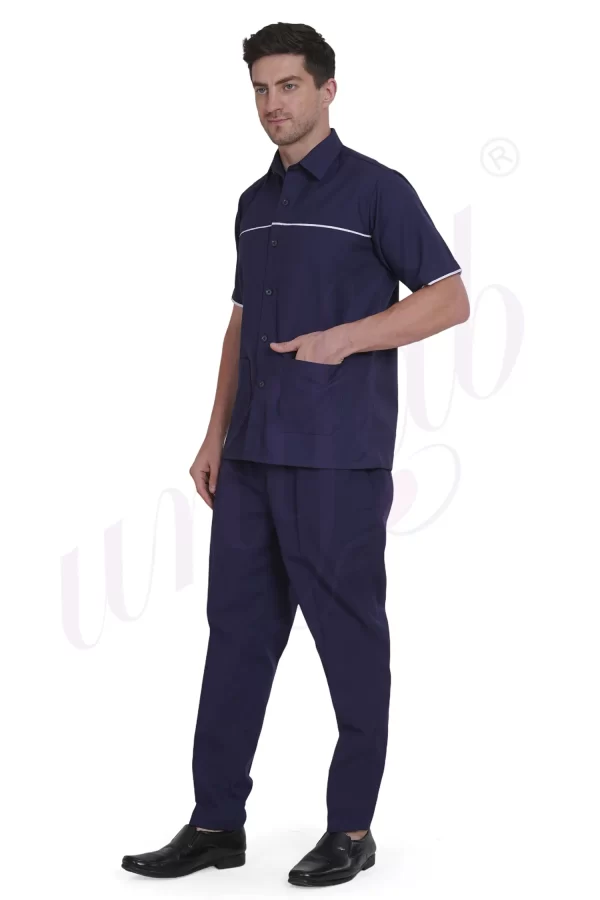 Nursing Male Uniform Navy and White Combination
