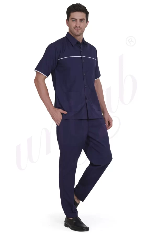 Nursing Male Uniform Navy and White Combination