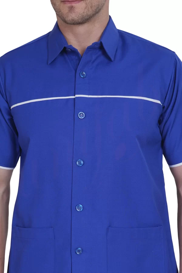 Nursing Male Uniform Royal Blue and White Combination