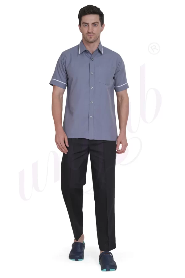 Nursing Male Uniform Grey and White Combination