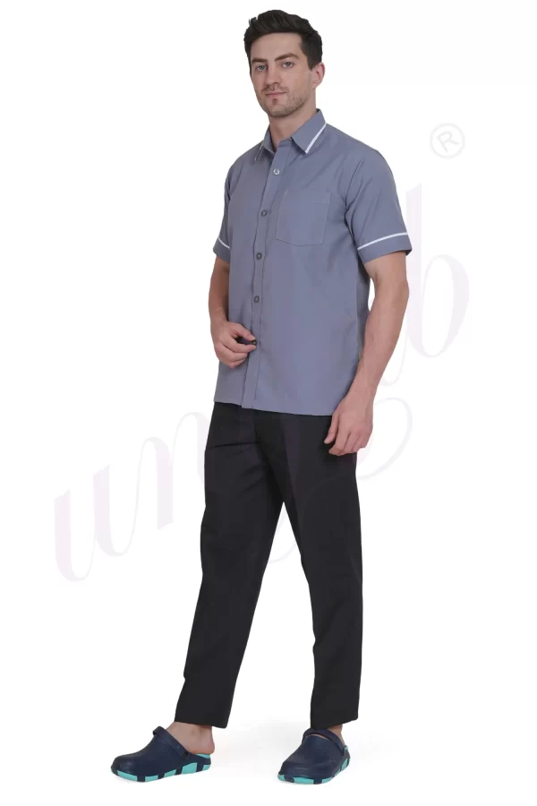 Nursing Male Uniform Grey and White Combination