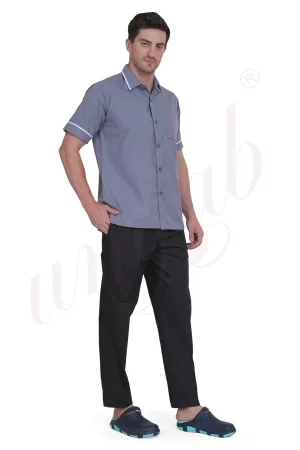 Nursing Male Uniform Grey and White Combination