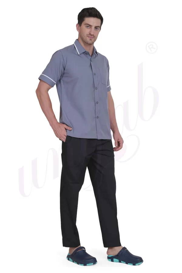 Nursing Male Uniform Grey and White Combination
