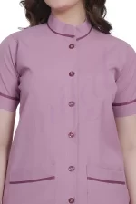 Spa Tunic Uniform Set Pink with Magenta Trim