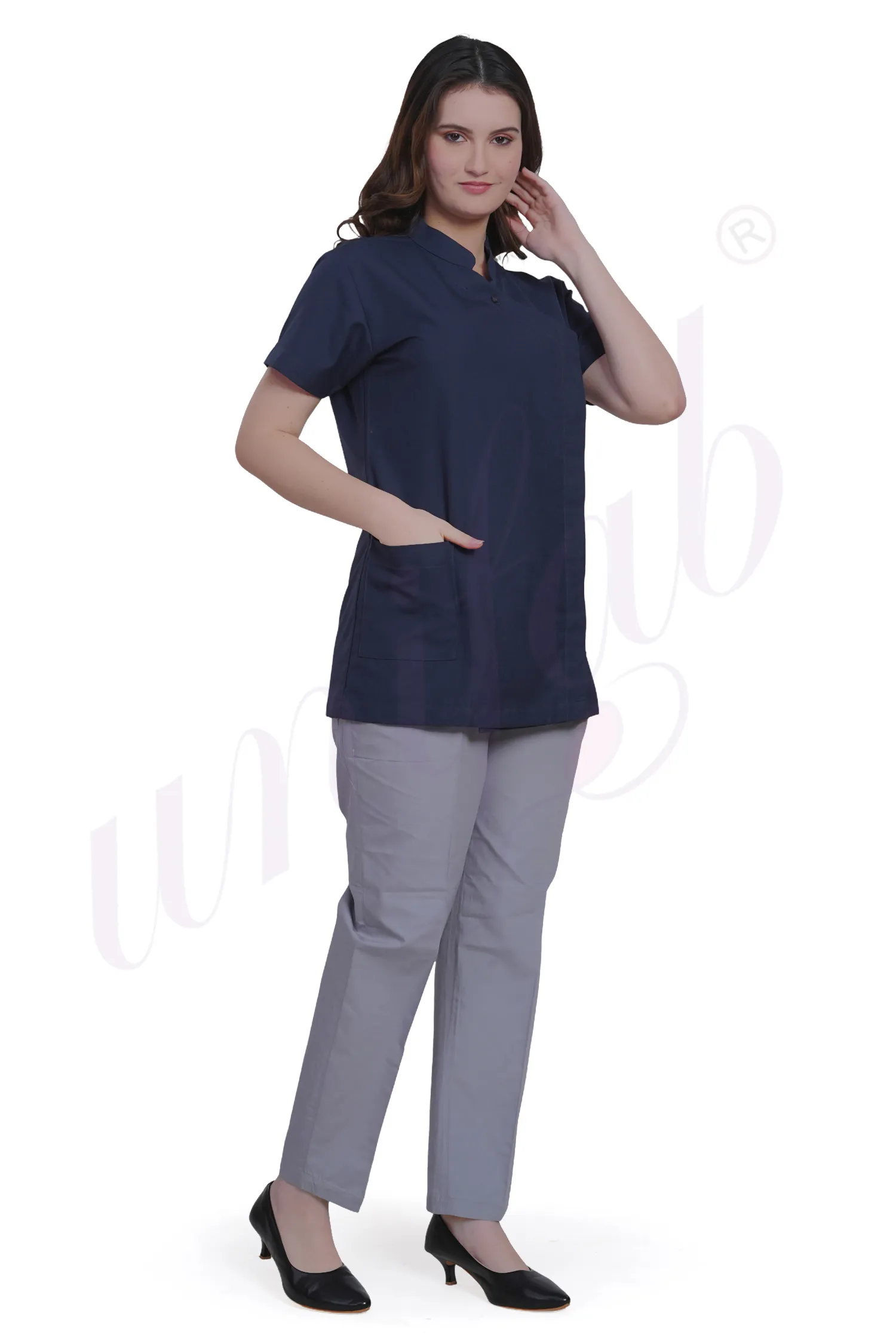 Spa Tunic Uniform Set Navy Combination