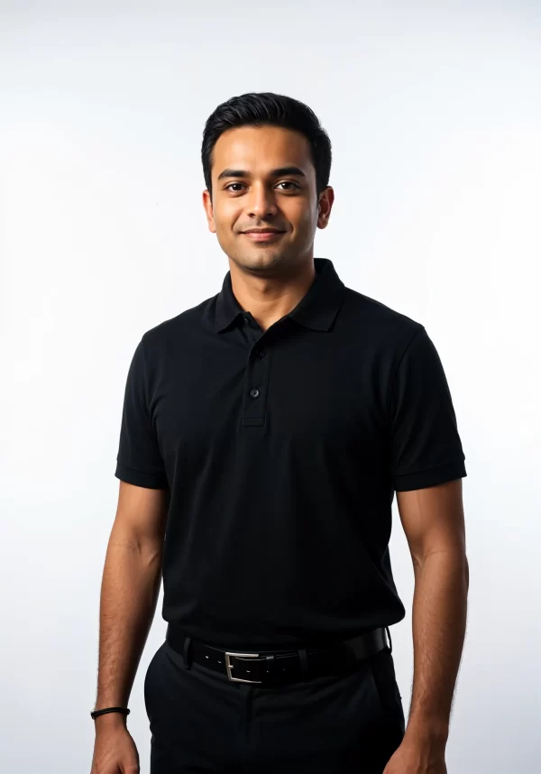 Unisex Polo Tshirt Black Poly Cotton (Minimum Order 10 Pc's)